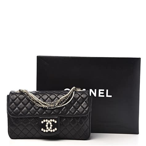 CHANEL Lambskin Quilted Medium Westminster Pearl Flap  